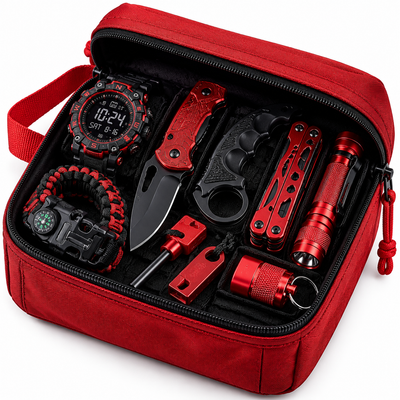 Ultimate Adventure Preparedness Kit – 12-in-1 Outdoor Emergency Tool Set
