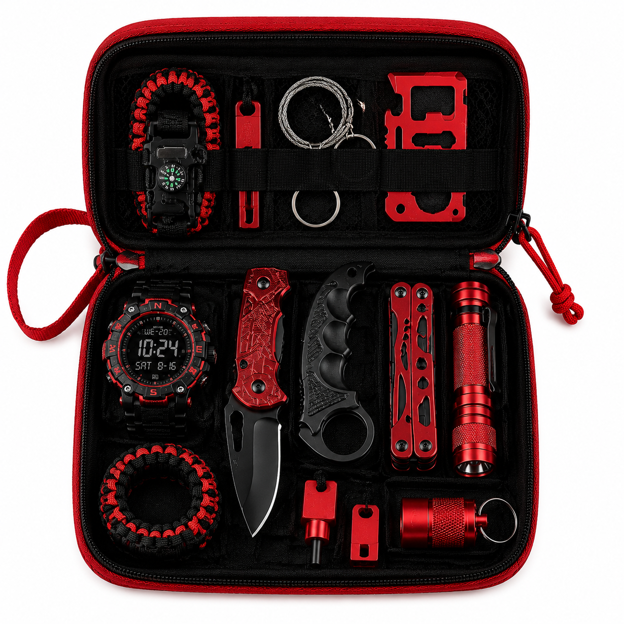 Ultimate Adventure Preparedness Kit – 12-in-1 Outdoor Emergency Tool Set