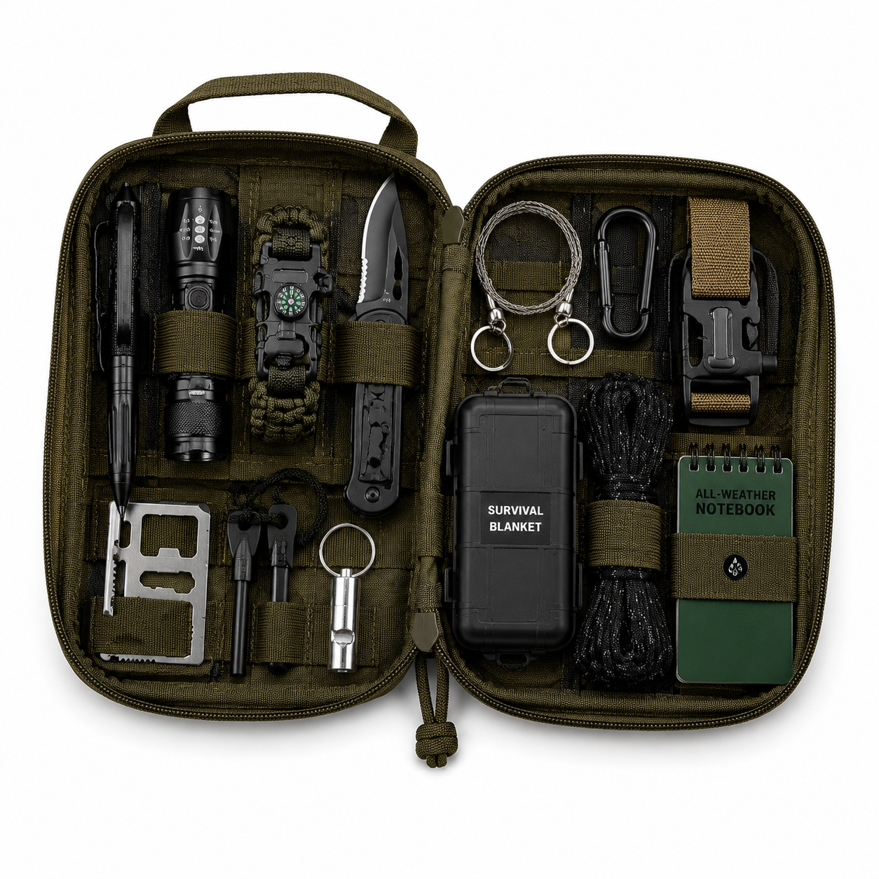 Tactical Outdoor Survival Kit – 10-in-1 Emergency Preparedness Gear Set