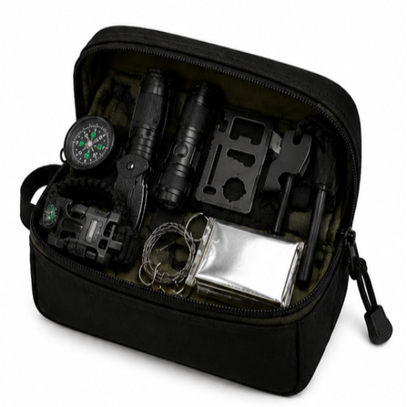 10-in-1 Survival Kit – Compact Emergency Gear Set for Outdoor Adventures