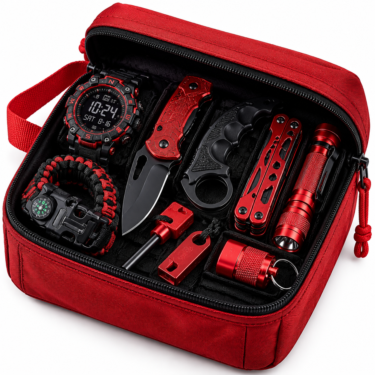 Ultimate Adventure Preparedness Kit – 12-in-1 Outdoor Emergency Tool Set
